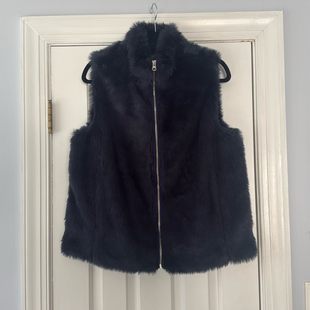 J Crew Fur faux Vest